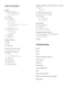 Page 7Other Information
Support
136 Remote Management
137  What is Remote Support?
137  How Does it Work?
138 e-Manual
138  Self Diagnosis
138  Picture Test
139  Multi View Test
139  Sound Test
139  Voice & Motion Control Environment Check
139  Signal Information
139  Reset
140 Updating the Software
140  Update now
140  Manual Update
140  Auto Update
141 Usage Mode
141  Support Info
Display Resolution
142 IBM
142  MAC
143  VESA DMT
Picture Size and Input Signal
Supported 3D Resolutions
145 HDMI
145  3D Format:...